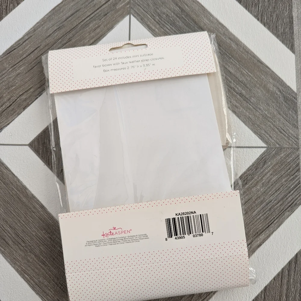 NWT Kate Aspen Suitcase Favor Boxes Bridal Shower